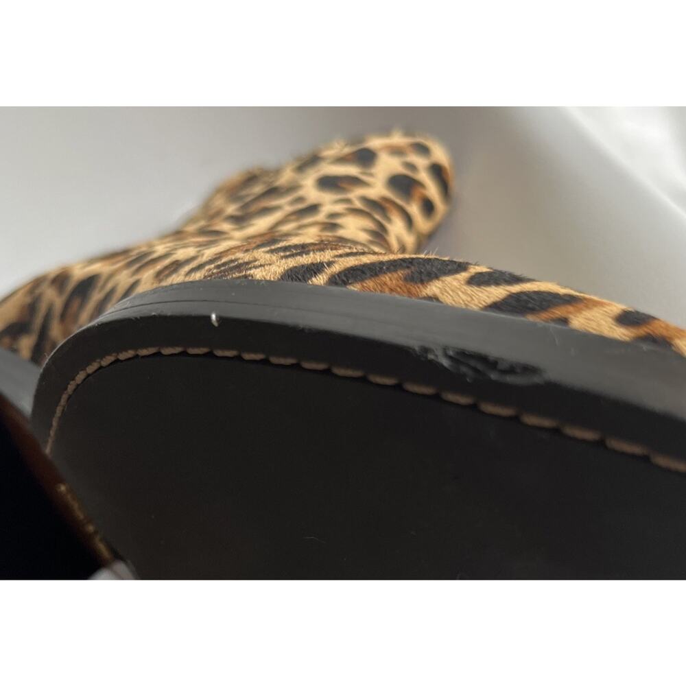 COACH Boots Sz 9 Women's Animal Print Bowery Heel Bootie Calf Fur Charm Cheetah - Picture 16 of 16